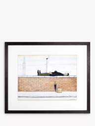 John Lewis LS Lowry 'Man Lying On A Wall 1927' Framed Print & Mount, 44 x 50.8cm - thumbnail 1