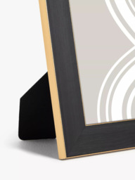John Lewis Flat Wood-Effect Photo Frame, Black/Gold - thumbnail 3