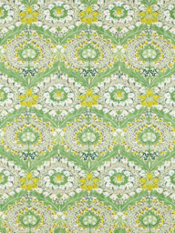 Morris & Co. Ben Pentreath Merton Made to Measure Curtains or Roman Blind, Leaf Green/Sky