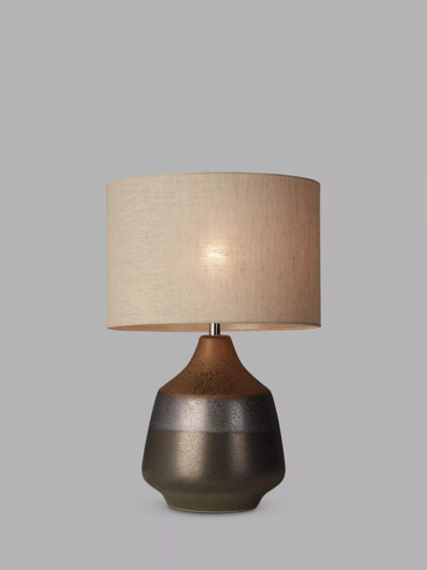 John Lewis Delaney Ceramic Table Lamp, Bronze Glaze - image 1
