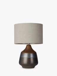 John Lewis Delaney Ceramic Table Lamp, Bronze Glaze - thumbnail 3