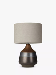 John Lewis Delaney Ceramic Table Lamp, Bronze Glaze - thumbnail 5