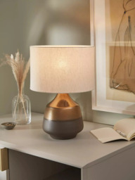 John Lewis Delaney Ceramic Table Lamp, Bronze Glaze - thumbnail 2