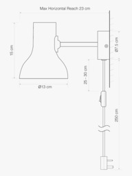 Anglepoise Type 75 Mini Margaret Howell Edition Plug-In Wall Light - thumbnail 3