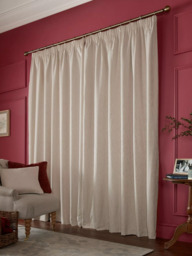Laura Ashley Whinfell Pair Lined Pencil Pleat Curtains, Natural - thumbnail 2