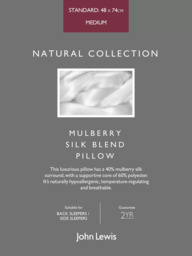 John Lewis Natural Collection Mulberry Silk Blend Standard Pillow, Medium/Firm - thumbnail 3