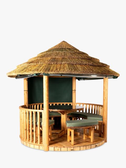 Breeze House Savannah Signature Cape Reed Thatch Roof Circular Gazebo, FSC-Certified (Scandinavian Redwood) - image 1