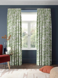 Harlequin Grounded Green Pair Lined Pencil Pleat Curtains, Green - thumbnail 3