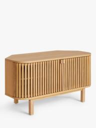 John Lewis Slatted II Corner TV Unit - thumbnail 1