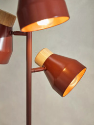 MADE Albert 3 Light Floor Lamp, Red - thumbnail 2