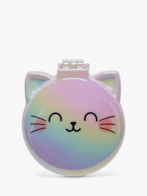 Legami Kitty Hairbrush & Mirror, Grey - image 1