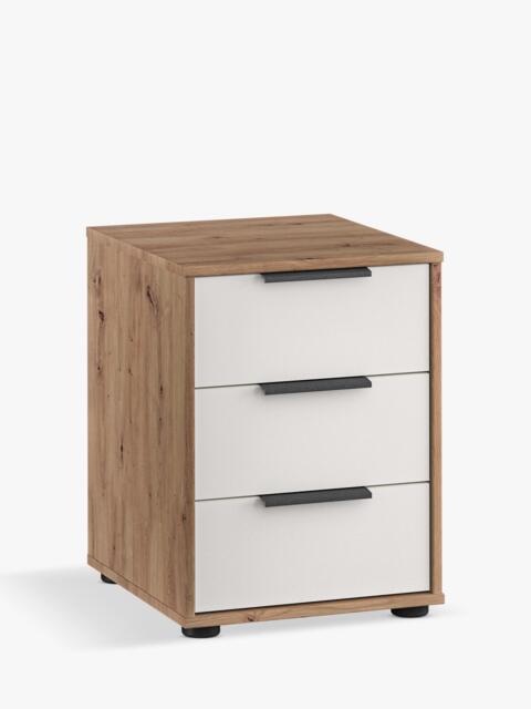 John Lewis Osaka 3 Glass Drawer Bedside Table - image 1