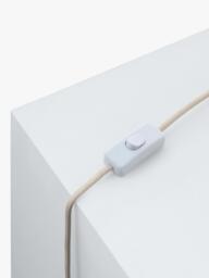 John Lewis Deca Ceramic Base Table Lamp, Natural Linen - thumbnail 6