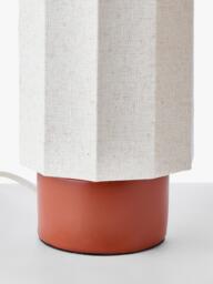John Lewis Deca Ceramic Base Table Lamp, Natural Linen - thumbnail 5