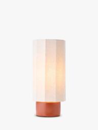 John Lewis Deca Ceramic Base Table Lamp, Natural Linen