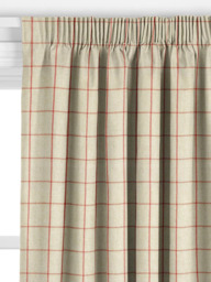 John Lewis Classic Check Made to Measure Curtains or Roman Blind, Auburn - thumbnail 2