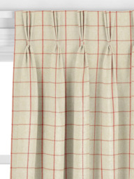 John Lewis Classic Check Made to Measure Curtains or Roman Blind, Auburn - thumbnail 6