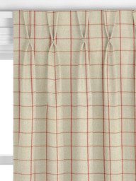 John Lewis Classic Check Made to Measure Curtains or Roman Blind, Auburn - thumbnail 4