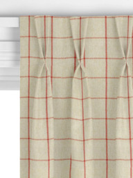 John Lewis Classic Check Made to Measure Curtains or Roman Blind, Auburn - thumbnail 5