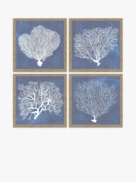 John Lewis Grace Popp Coral Framed Print, 32 x 32cm, Multi Multi