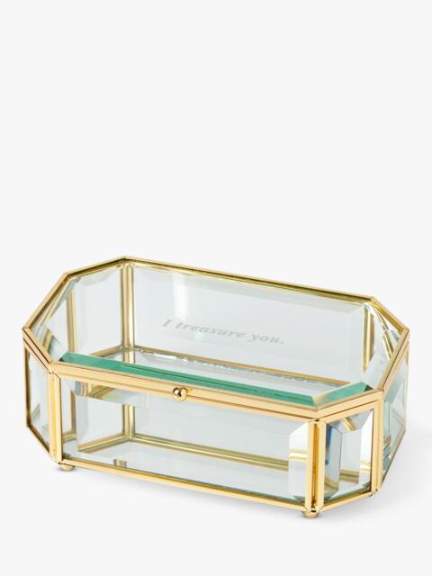 kate spade new york 'Treasure You' Bevelled Glass Jewellery Box, Clear - image 1