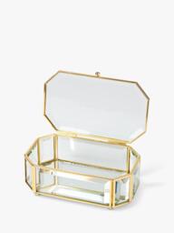 kate spade new york 'Treasure You' Bevelled Glass Jewellery Box, Clear - thumbnail 2