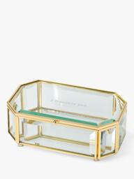 kate spade new york 'Treasure You' Bevelled Glass Jewellery Box, Clear - thumbnail 1