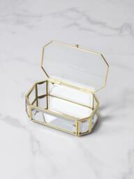 kate spade new york 'Treasure You' Bevelled Glass Jewellery Box, Clear - thumbnail 4