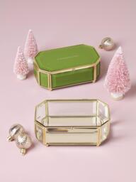 kate spade new york 'Treasure You' Bevelled Glass Jewellery Box, Clear - thumbnail 6