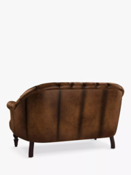 Tetrad Aughton Petite 2 Seater Leather Sofa, Hand Antique Auburn - thumbnail 4