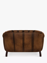Tetrad Aughton Petite 2 Seater Leather Sofa, Hand Antique Auburn - thumbnail 5
