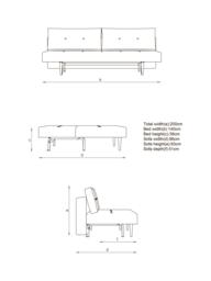 Innovation Living Recast Sofa Bed with Pocket Sprung Mattress, Dark Leg - thumbnail 2