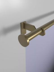 John Lewis Select Eyelet Curtain Pole with Disc Finial, Wall Fix, Dia.25mm - thumbnail 4