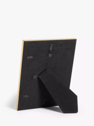 John Lewis Flat Wood-Effect Photo Frame, Black/Gold - thumbnail 2