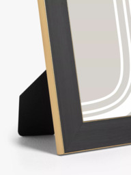 John Lewis Flat Wood-Effect Photo Frame, Black/Gold - thumbnail 3