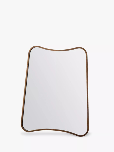 Kurva Curved Metal Corners Rectangular Wall Mirror, 81 x 61cm - image 1