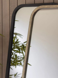 Kurva Curved Metal Corners Rectangular Wall Mirror, 81 x 61cm - thumbnail 3