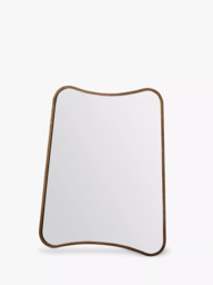 Kurva Curved Metal Corners Rectangular Wall Mirror, 81 x 61cm - thumbnail 1