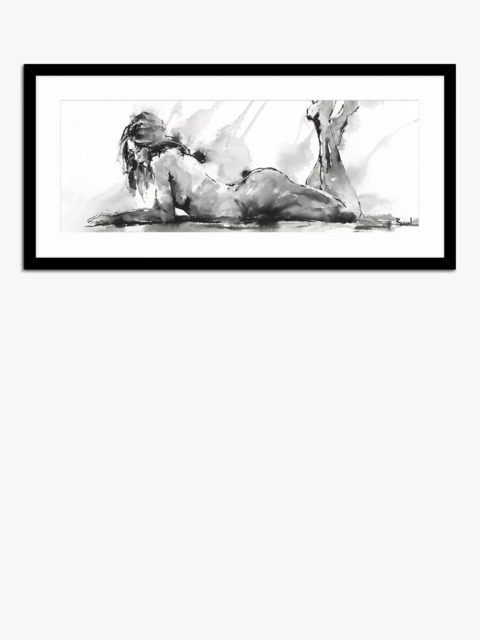 John Lewis Joanne Boon Thomas 'Laying Down Lady' Framed Print & Mount, 49.5 x 104.5cm, Multi - image 1