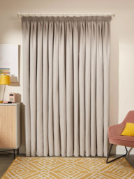 John Lewis Textured Weave Pair Blackout Lined Pencil Pleat Curtains - thumbnail 5