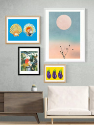EAST END PRINTS 83 Oranges 'Distracted Reader' Framed Print - thumbnail 2