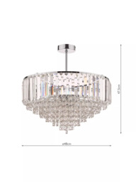 Laura Ashley Vienna Semi Flush  Ceiling Light - thumbnail 5