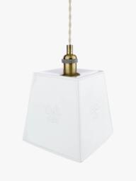Laura Ashley Square Porcelain Pendant Ceiling Light, Set of 2, Cream - thumbnail 6