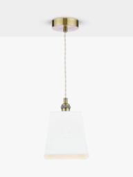 Laura Ashley Square Porcelain Pendant Ceiling Light, Set of 2, Cream - thumbnail 4