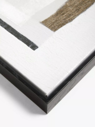 John Lewis Abstract Neutral Framed Canvas, Set of 2, 70 x 50cm, White/Multi - thumbnail 3