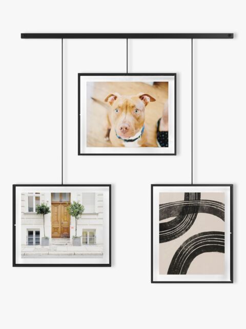 "Umbra Exhibit Multi Hanging Photo Frame Display, 3 Photo, 8 x 10"" (20 x 25cm), Black"
