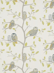 Harlequin Little Owls Made to Measure Curtains or Roman Blind, Kiwi - thumbnail 1