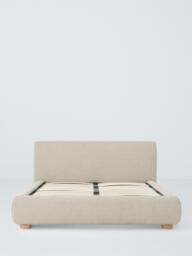 John Lewis Scandi Upholstered Platform Bed Frame, Double, Latte - thumbnail 2