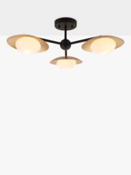Bay Lighting Rajka 3 Arm Ceiling Light, Bronze - thumbnail 1
