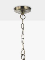 John Lewis Rhea Textured Glass Ceiling Light, Antique Brass - thumbnail 6